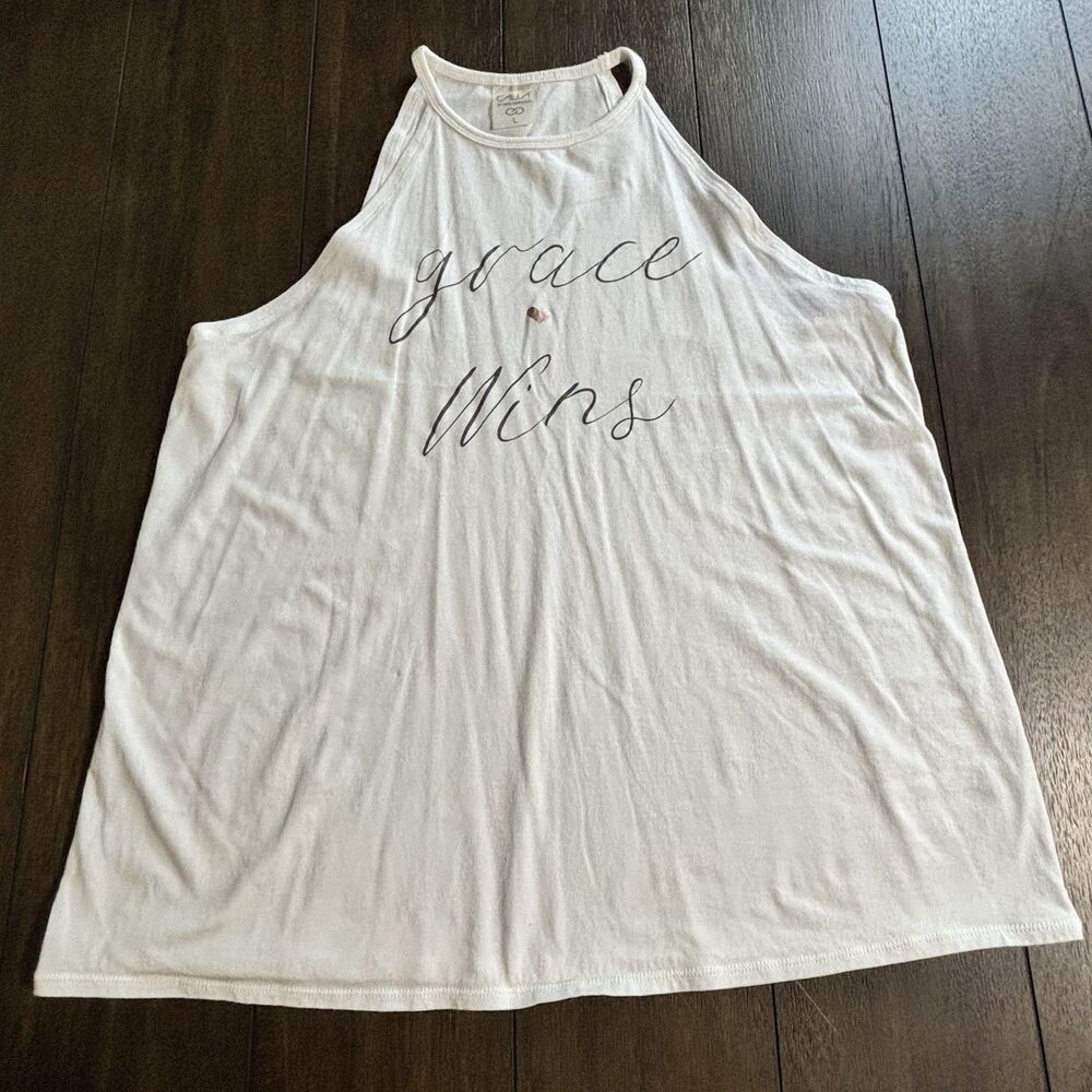 CALIA by Carrie Underwood Women’s L High Neck "Grace Wins" Sleeveless Tank Top